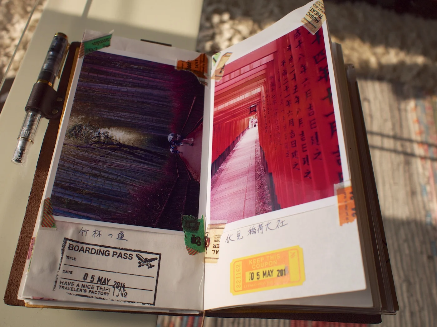 トラベラーズノートに初めて旅の記録を書いてみた