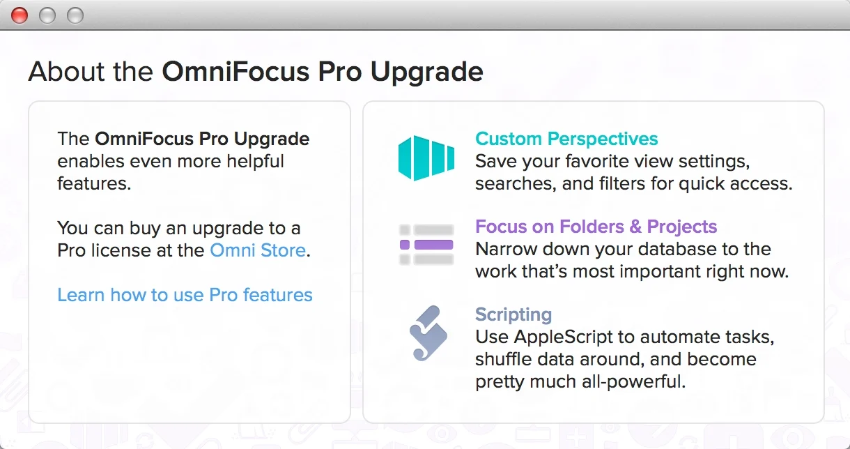 OmniFocus 2 for MacのPro版のメリット